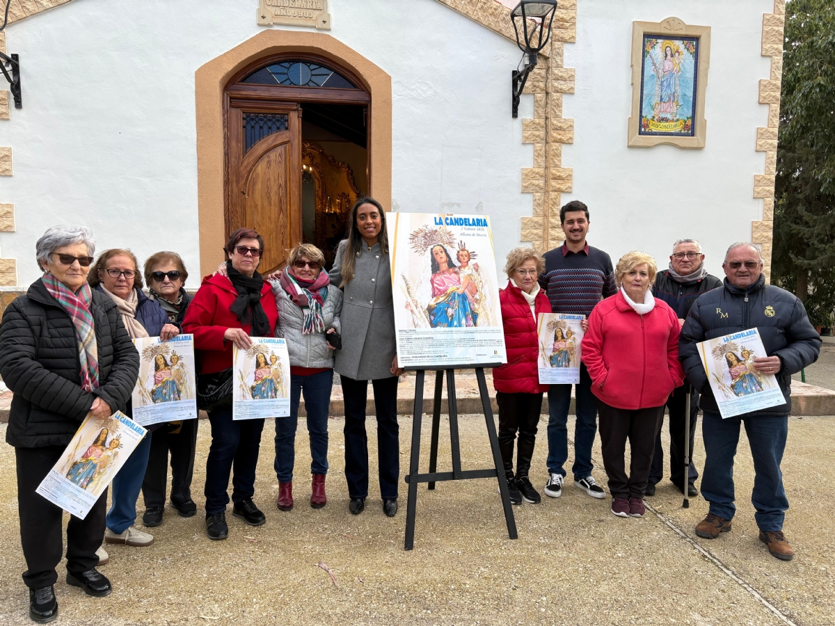 Presentación de la Candelaria 2026. Fotografía del Ayuntamiento de Alhama; no corresponde a la romería.