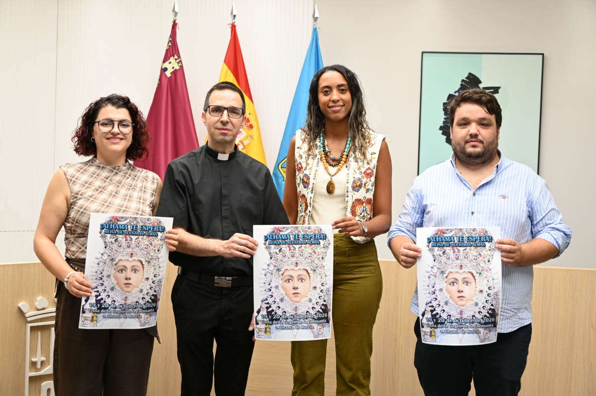 Alhama ultima los preparativos para recibir por primera vez a la Virgen de la Fuensanta