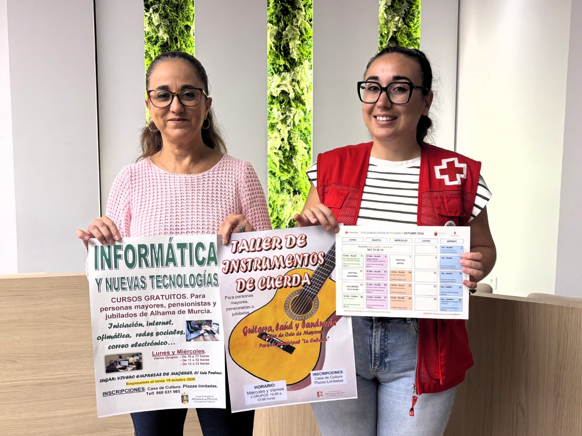 El Ayuntamiento y Cruz Roja programan numerosas actividades gratuitas para fomentar el envejecimiento activo de las personas mayores