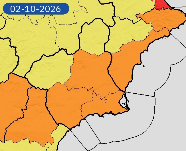 ACTUALIZACIÓN: Alhama, en aviso naranja por lluvias de hasta 40 litros por metro cuadrado en una hora y tormentas este viernes
