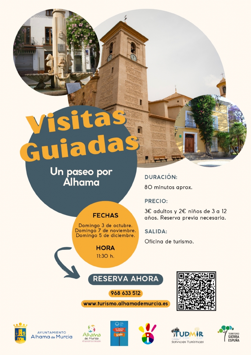 Alhama ofrece once visitas guiadas para descubrir su patrimonio y las pedanías de El Berro y Gebas